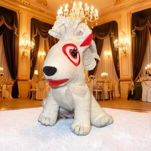 2007 Target Bullseye Wedding Bride Lace Veil Stuffed Animal Plush  P64